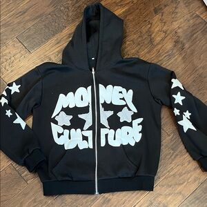Men’s Black Hoodie with Star Design